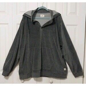 Surfside Supply Mens Gray Hooded Pullover Shirt - 2xl B 2xb Grey Soft Velour